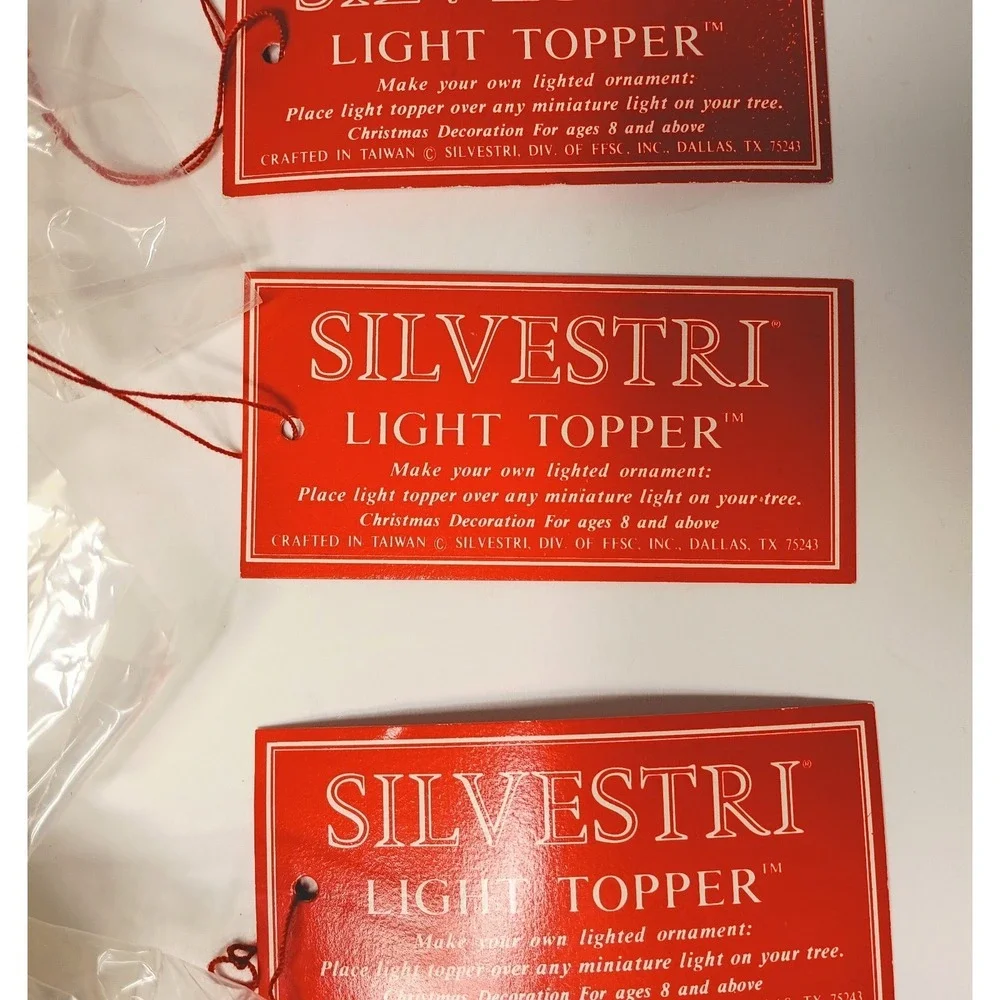 Vtg 6 Packs SILVESTRI Light Toppers Covers Plastic Golf‎ Balls Golf Christmas